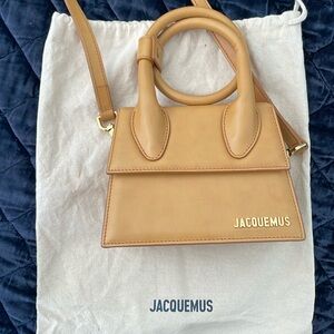 Jacquemus Le Chiquito Noeud Top-Handle Bag, tan, excellent condition